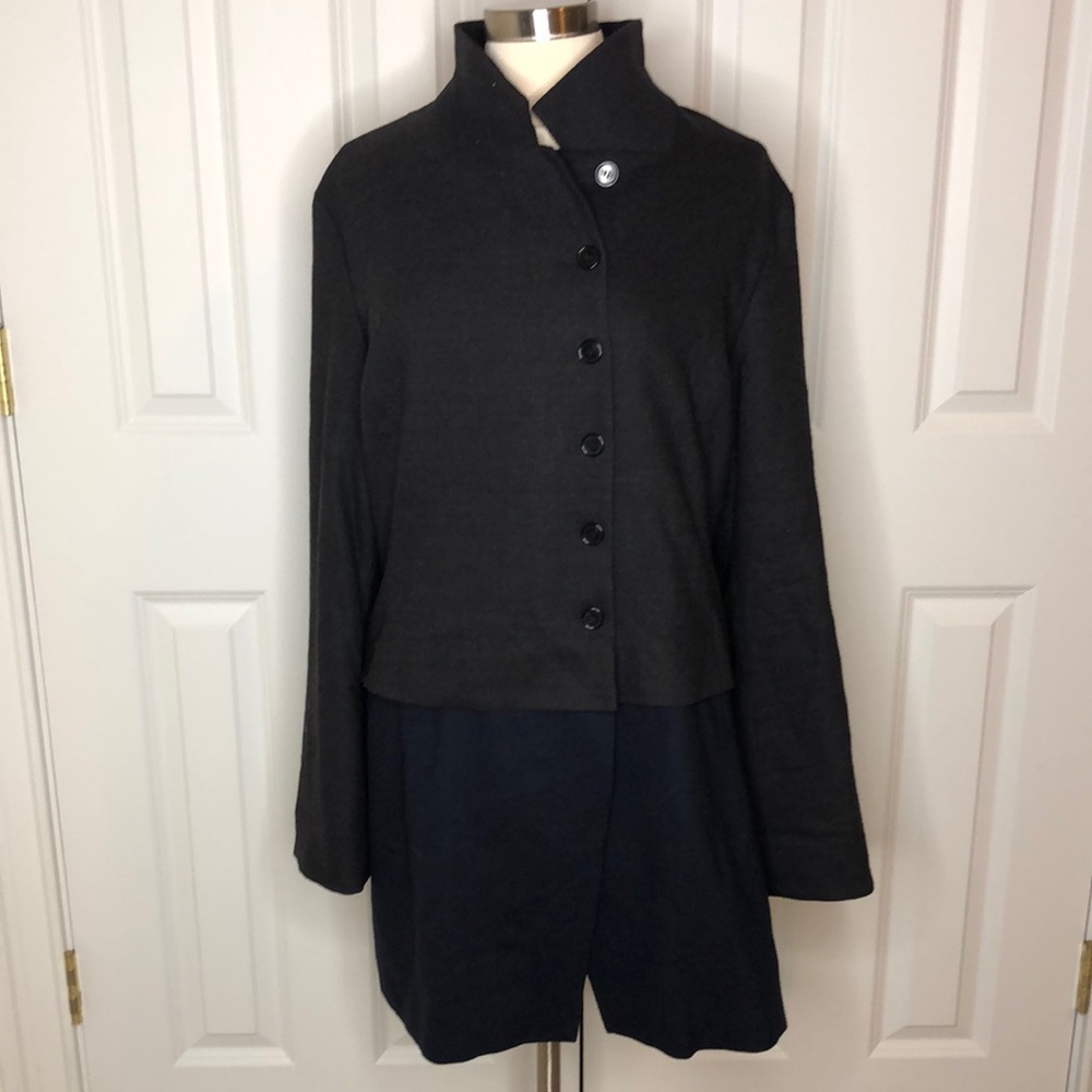 PETER O. MAHLER Tunic Blazer Grey / Navy L